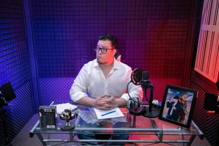 Franco en estudio de grabación 