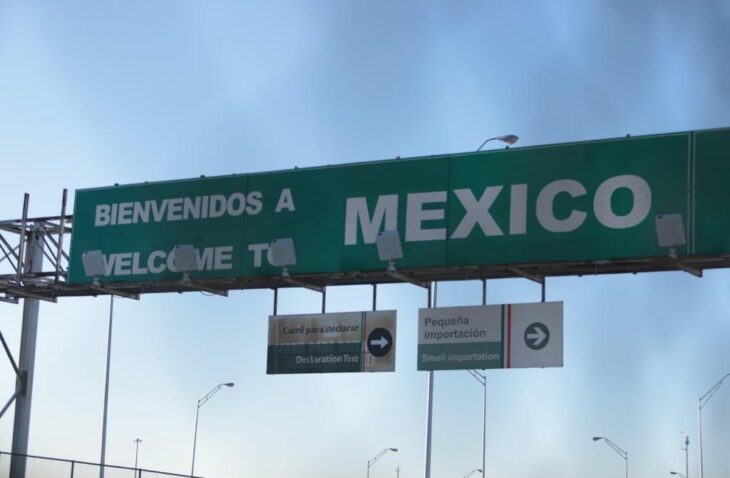 letrero de bienvenidos a México