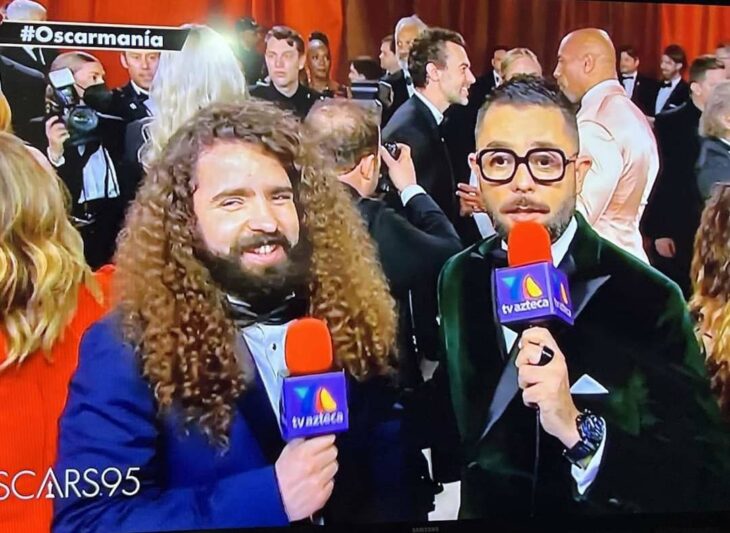 Javier Ibarreche and Ricardo Casares conducting the Oscars 2023