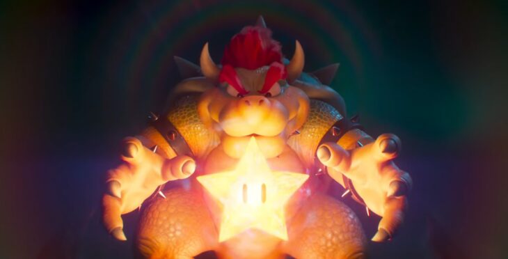 Bowser con la estrella en la cinta de Super Mario Bros 