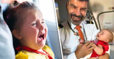 Asistente de vuelo ayuda a mamá a calmar a su bebé en pleno vuelo y recibe elogios
