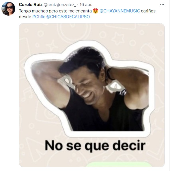 sticker de chayanne no sé qué decir 