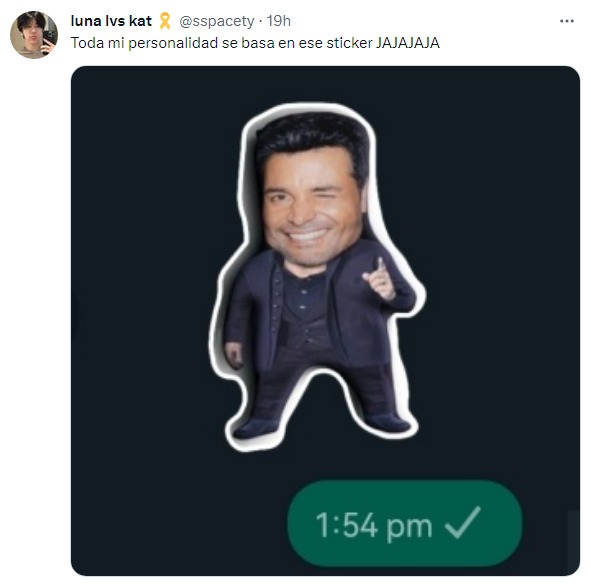 sticker de Chayanne con cuerpo pequeño