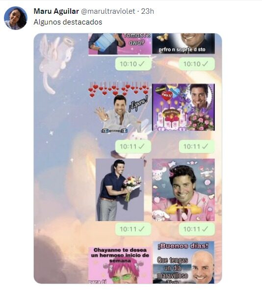 sticker de buenos dias de Chayanne