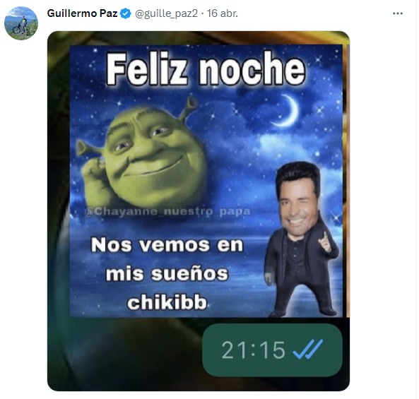 sticker de chayanne con shrek 