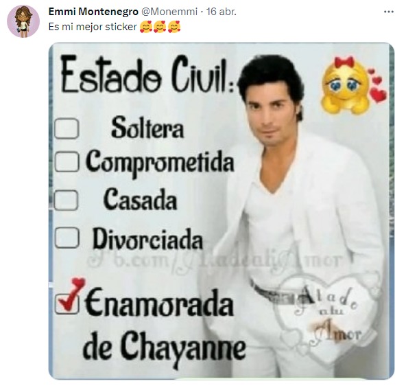 sticker de chayanne estado civil 