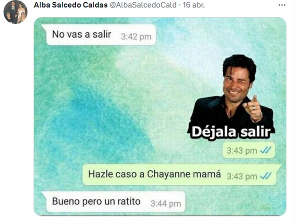 sticker dejala salir de chayanne