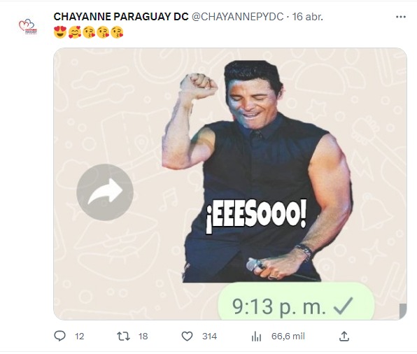 sticker de Chayanne bailando 