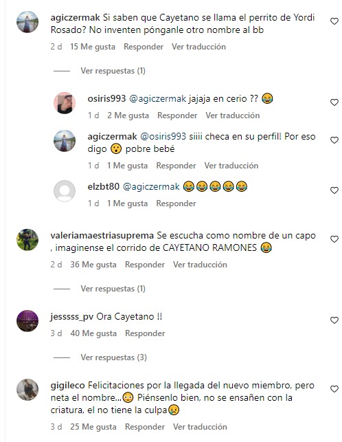 comentarios de usuarios por el nombre del bebé de Adal