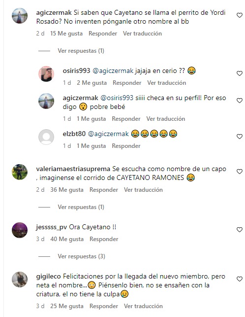 comentarios de usuarios por el nombre del bebé de Adal