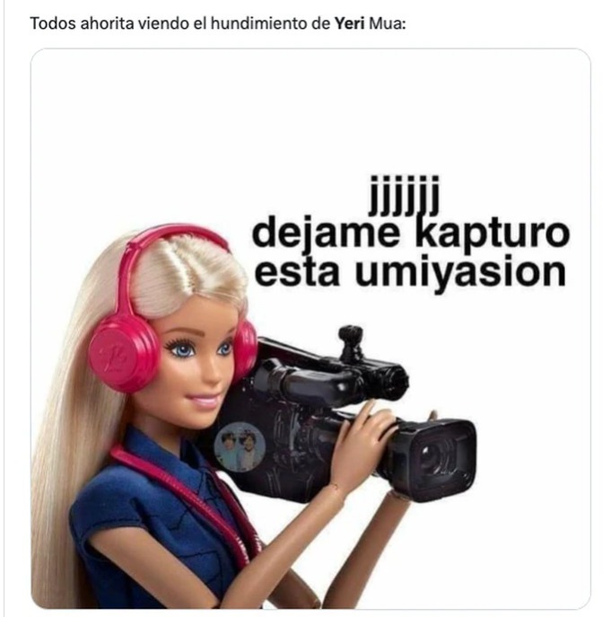 meme deja capturo esta humillación por debate de Yeri mua