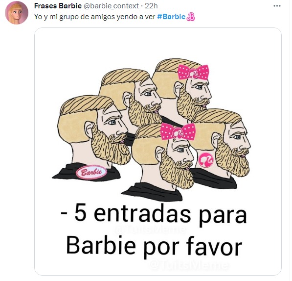 meme hombres con barba barbie