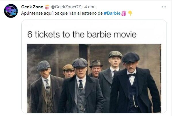 meme pelicula de barbie grupo de hombres 