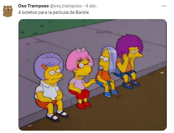 meme Simpson película de Barbie 