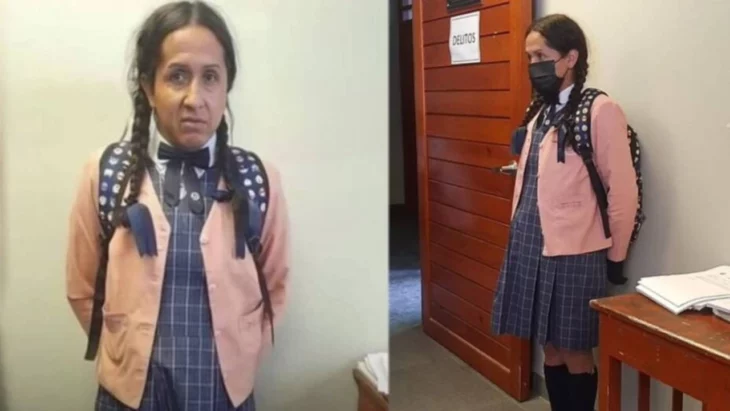 Hombre vestido de niña detenido por autoridades 