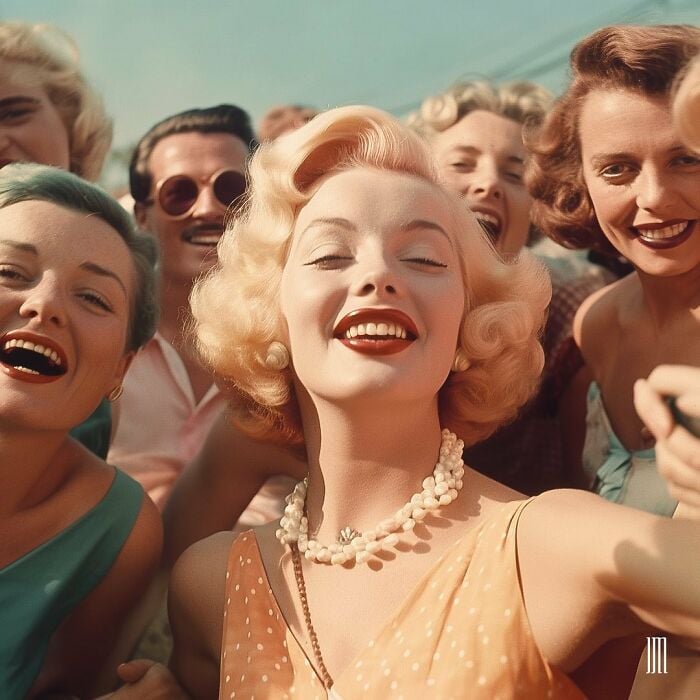 selfie segun la IA de Marilyn Monroe 