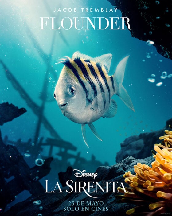Póster oficial de Flounder en el liveaction de La Sirenita 