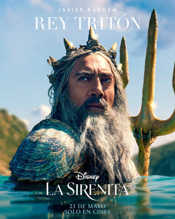 Póster oficial del Rey Tritón en el liveaction de LA sirenita 