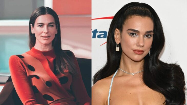 Dua Lipa comparación viejo y joven 