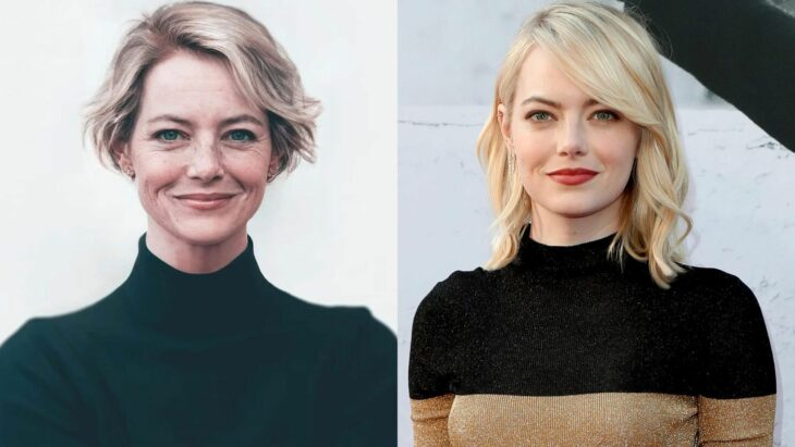 Emma Stone comparación viejo y joven 