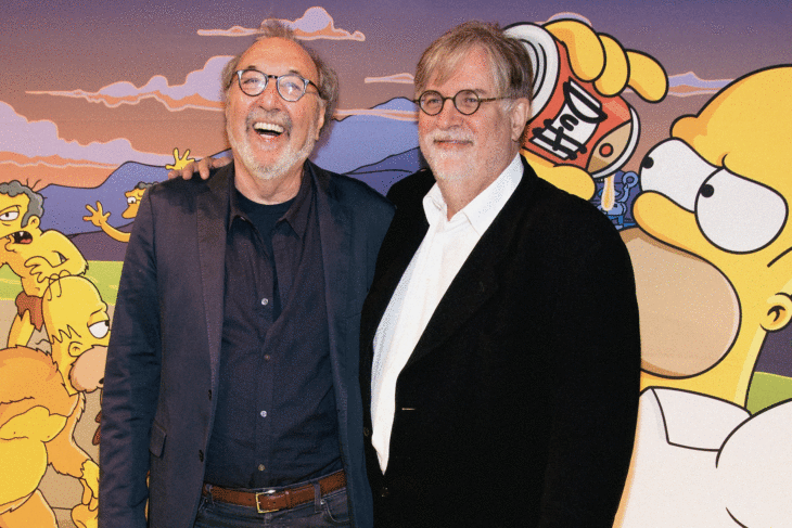 James L. Brooks y Matt Groening escritores de Los Simpsons 