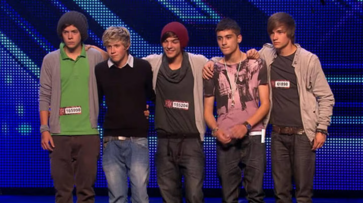 los chicos de One Direction cuando participaron en el programa The X Factor