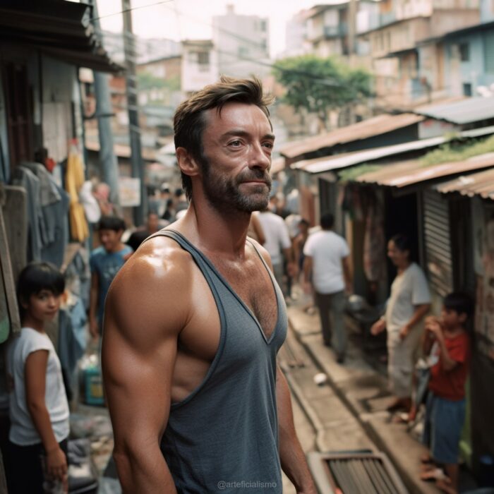 Imagen que muestra a Hugh Jackman en calles marginadas de Cuba creada con Inteligencia Artificial 
