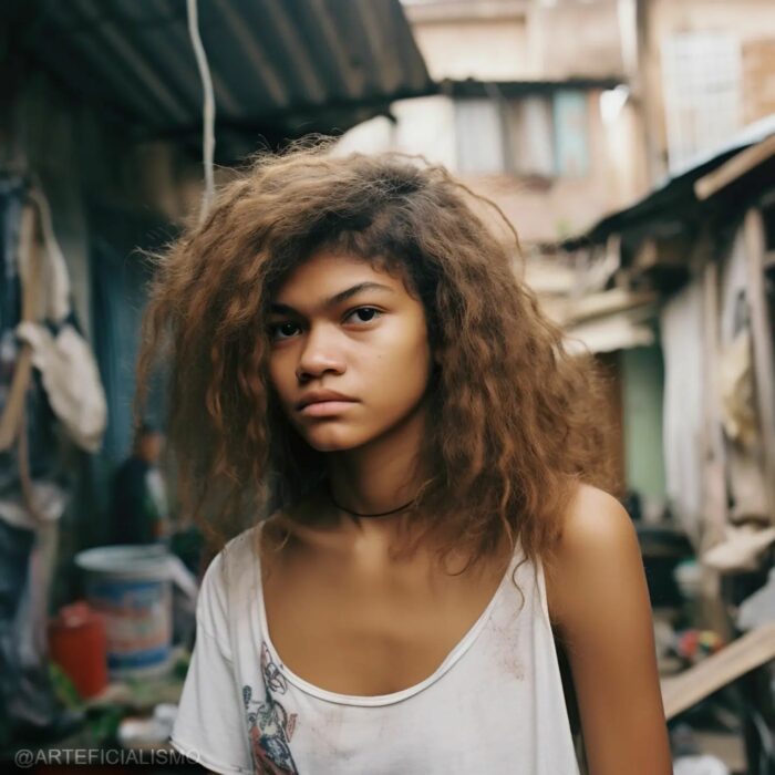 Imagen que muestra a Zendaya en calles marginadas de Cuba creada con Inteligencia Artificial 