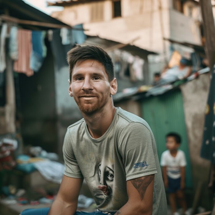 Imagen que muestra a Lionel Messi en calles marginadas de Cuba creada con Inteligencia Artificial