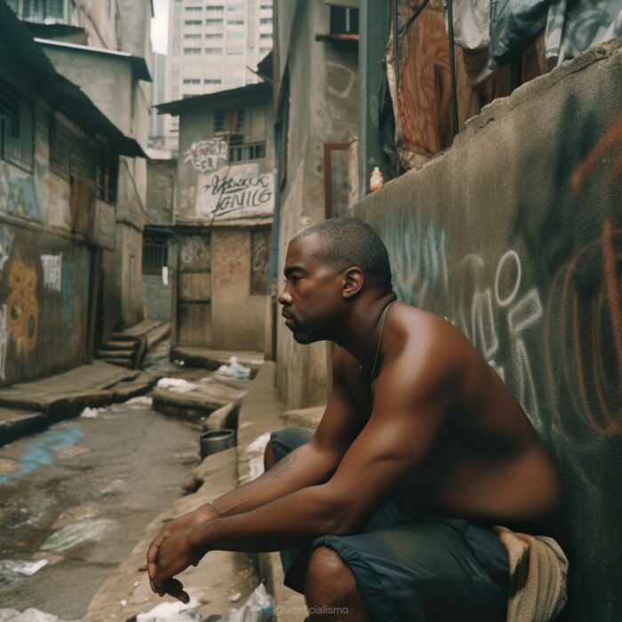 Imagen que muestra a Kanye West en calles marginadas de Cuba creada con Inteligencia Artificial