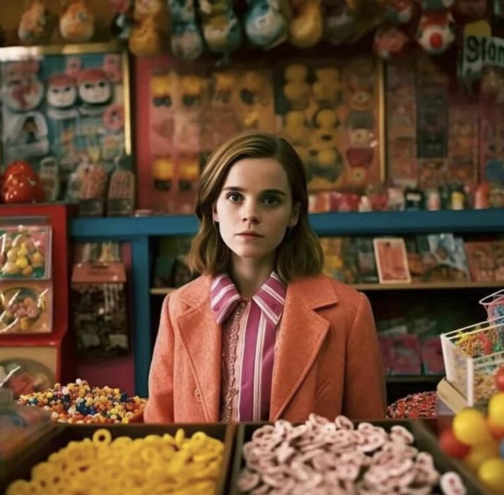 Hermione; IA muestra a personajes de Harry Potter en una película de Wes Anderson 