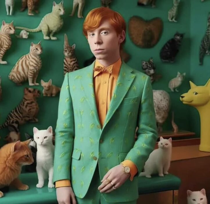 Ron; IA muestra a personajes de Harry Potter en una película de Wes Anderson 