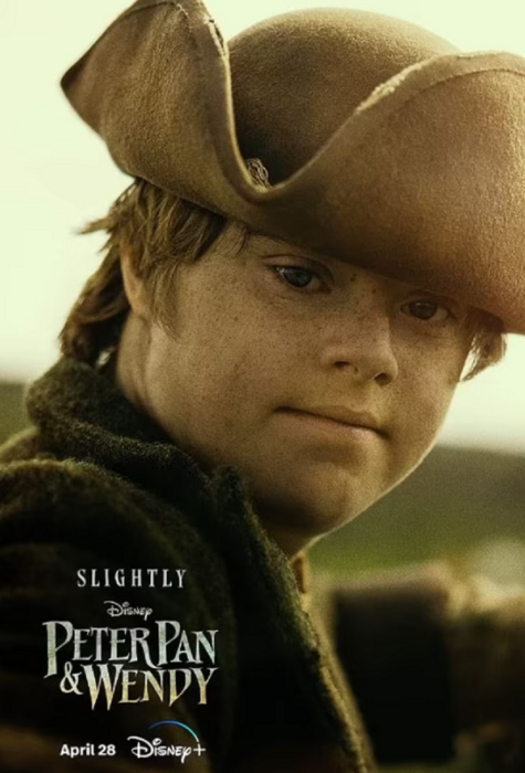 Afiche de la película Peter Pan Y Wendy donde aparece el joven actor Noah Matthews 