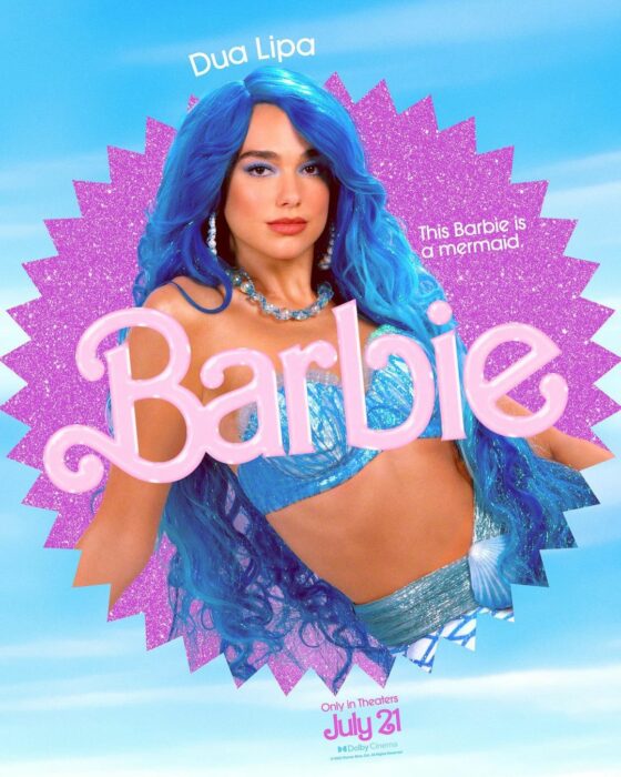 Dua Lipa como Barbie sirena