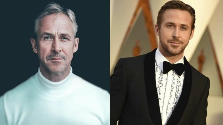 Ryan Gosling comparación viejo y joven 