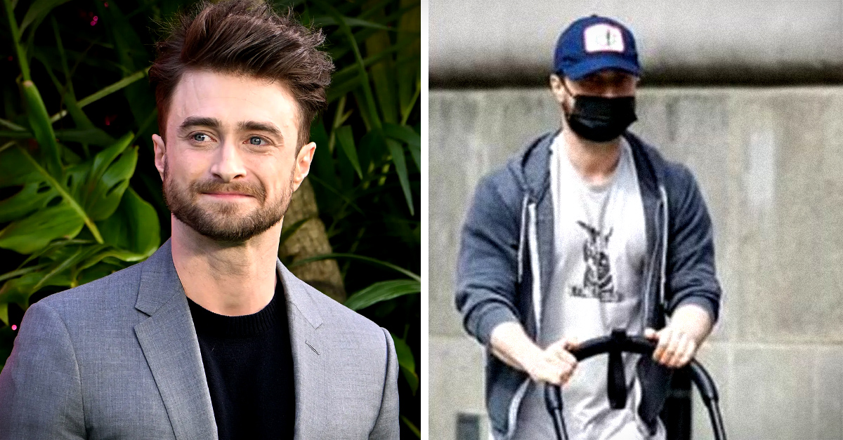 Daniel Radcliffe is already a dad!  he showed off his baby during a walk in New York