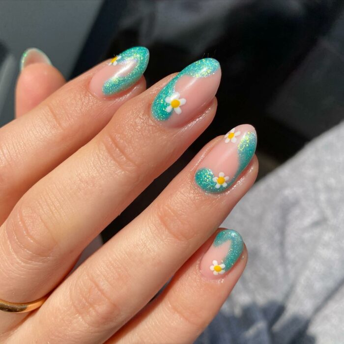 Manicura floral