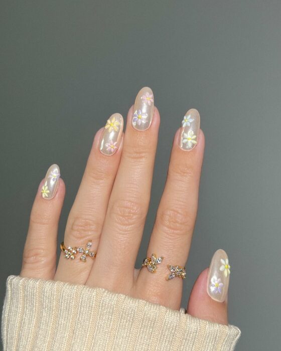 Manicura floral