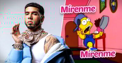 Anuel AA se fotografía sonriente junto a un cartel que agrede a Feid, novio de Karol G