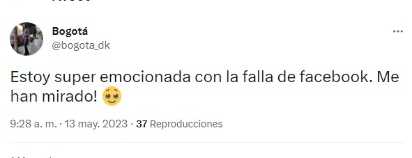 reacción por falla de facebook