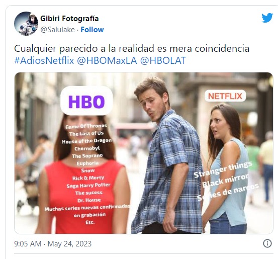 meme mejor hbo adiós netflix 