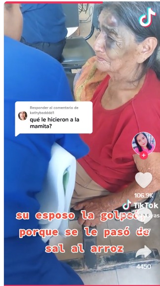 captura de video de la señora golpeada por su marido 