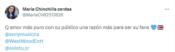 captura de pantalla de un comentario en Twitter con respecto al concierto de Carlos Rivera en Torreón 