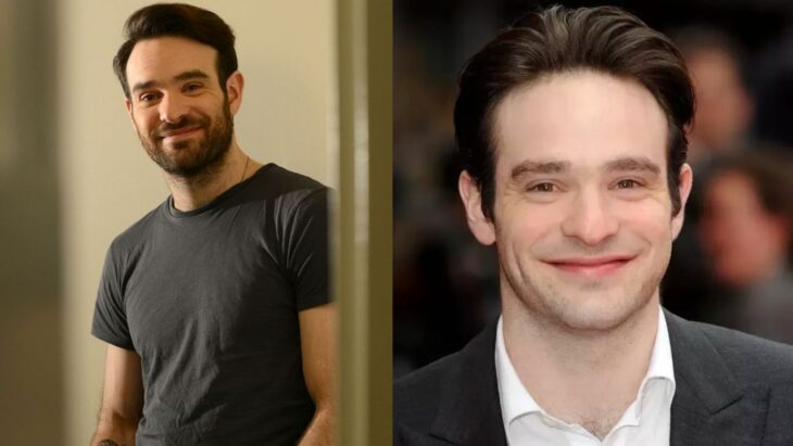 Charlie Cox con y sin barba comparación