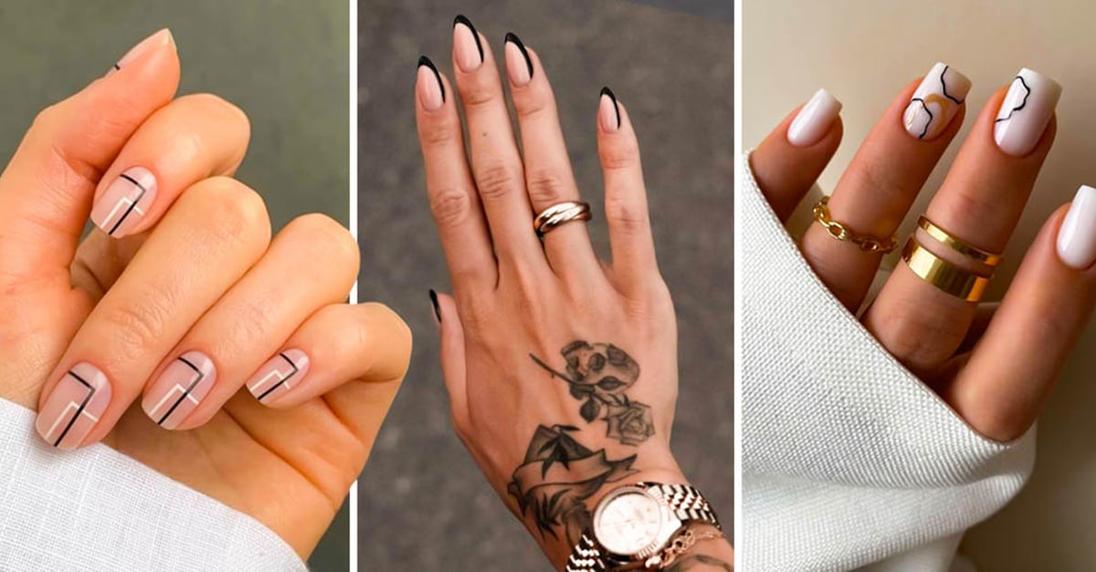 Designs with lines that your nails look ultra glam
