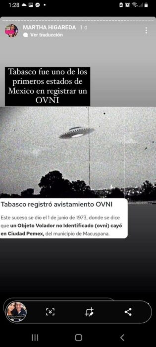 en tabasco se vieron los avistamientos ovnis