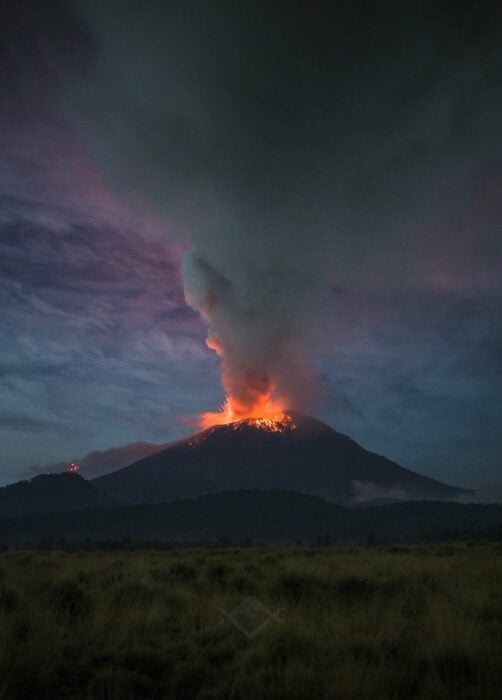 explosión del Popocatépetl