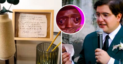 Leyó el mensaje de amor que su novia le escribió en su primera cita… ¡el día de su boda!
