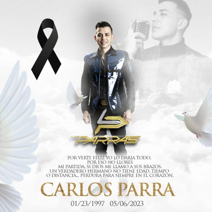 aviso de fallecimiento de Carlos Parra 