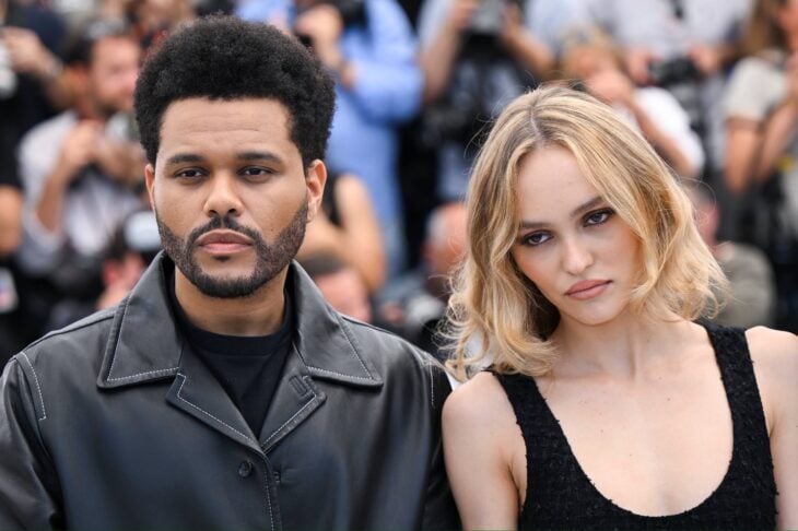 The Weeknd y Lily-Rose Melody Depp en el Festival de Cannes
